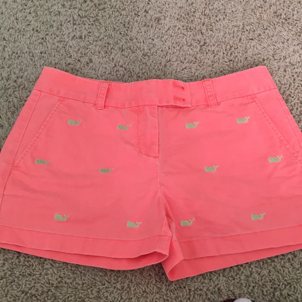 Orange vineyard vines shorts